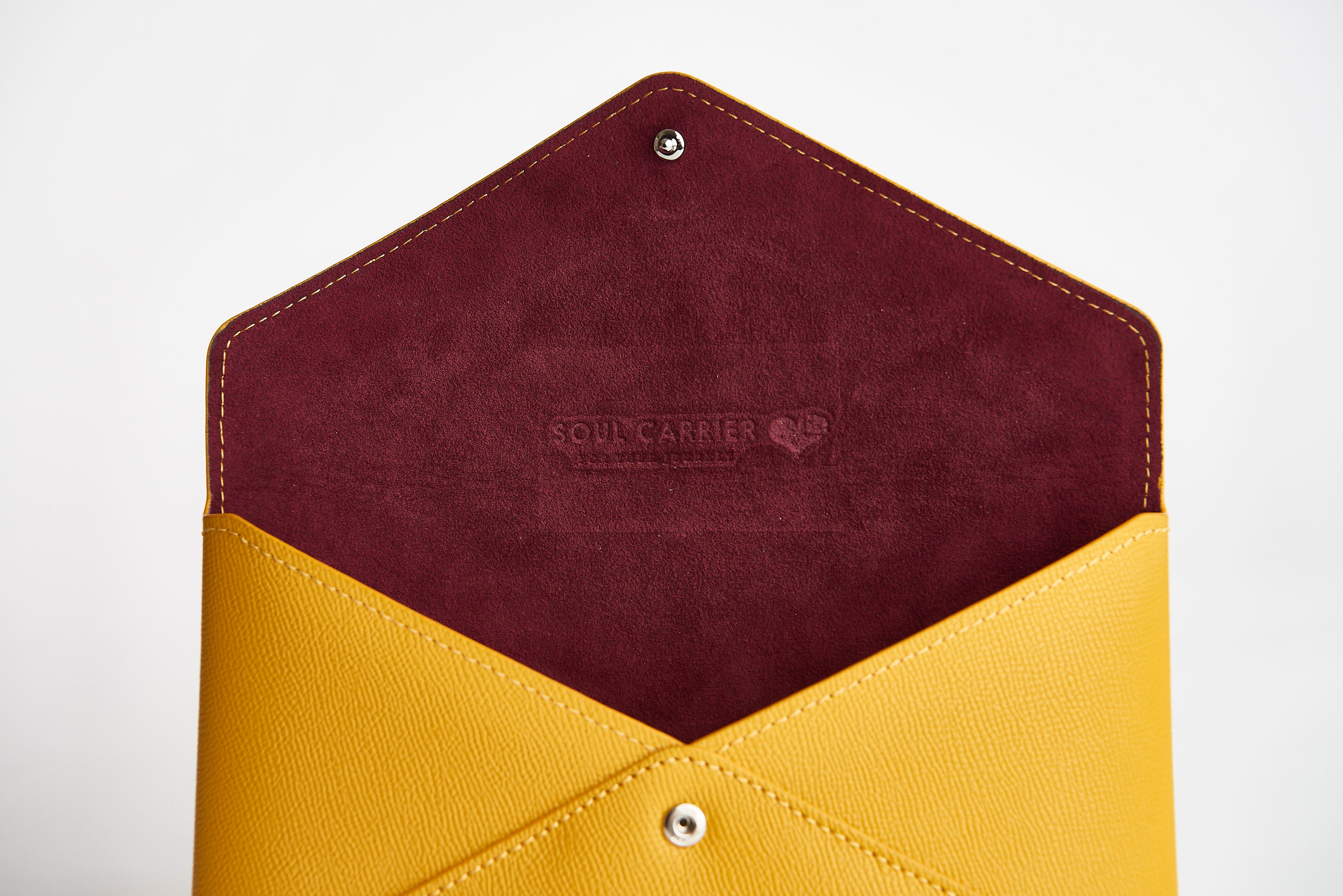 Soul Carrier x ASU Yellow Epsom Leather Clutch