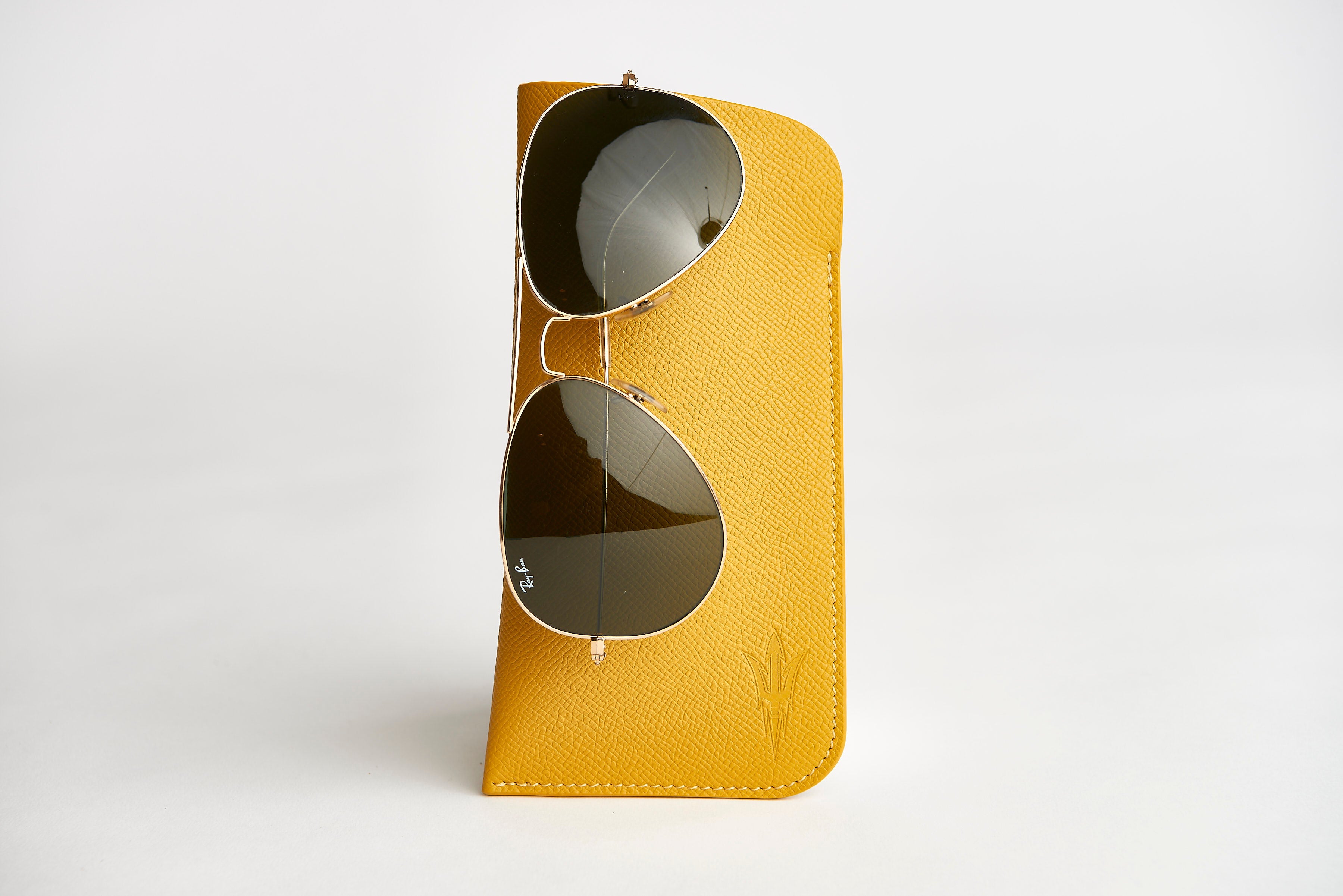 π‘ ASU Yellow Epsom Leather Sunglass Case Holder