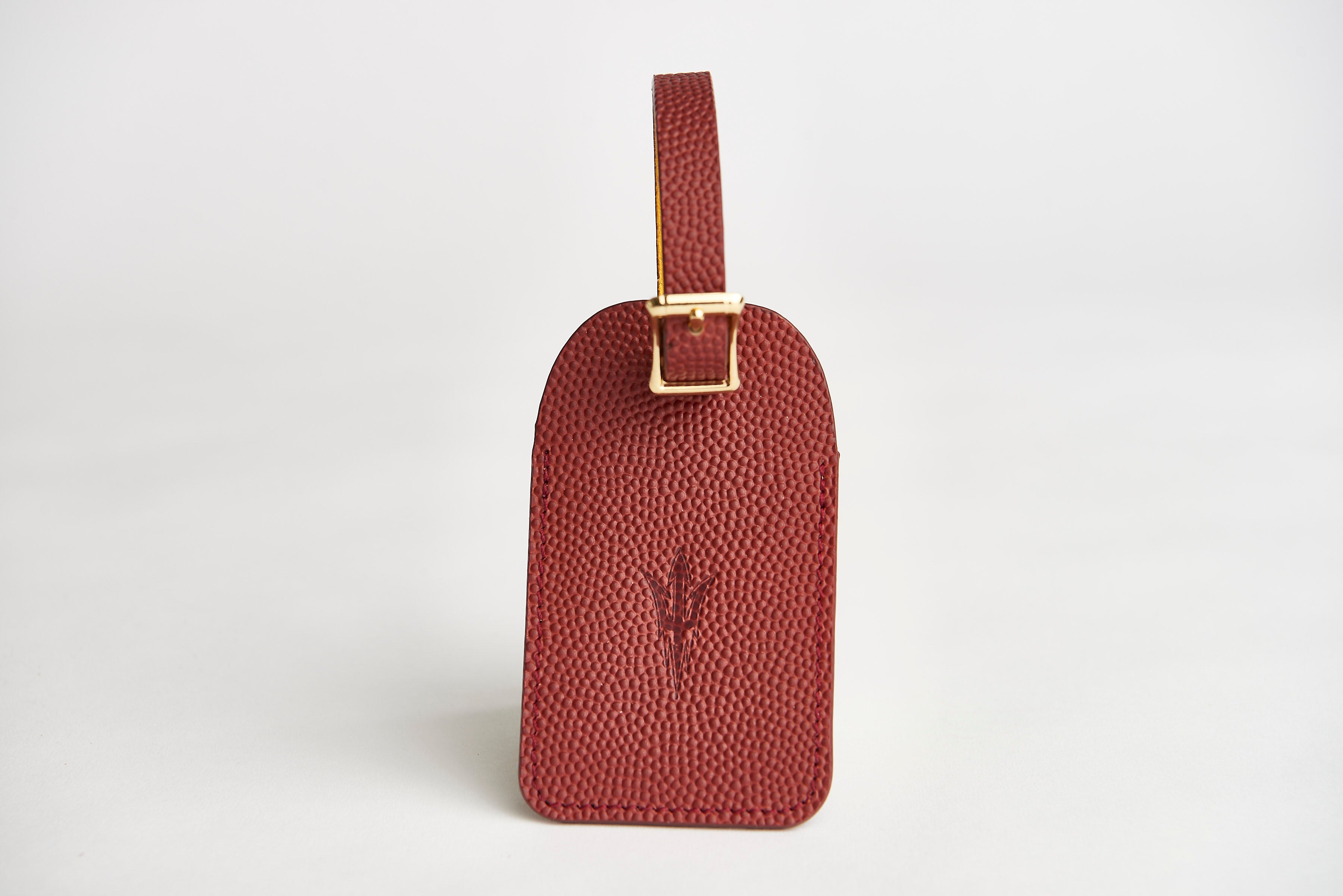 π ASU Football Leather Luggage Tag