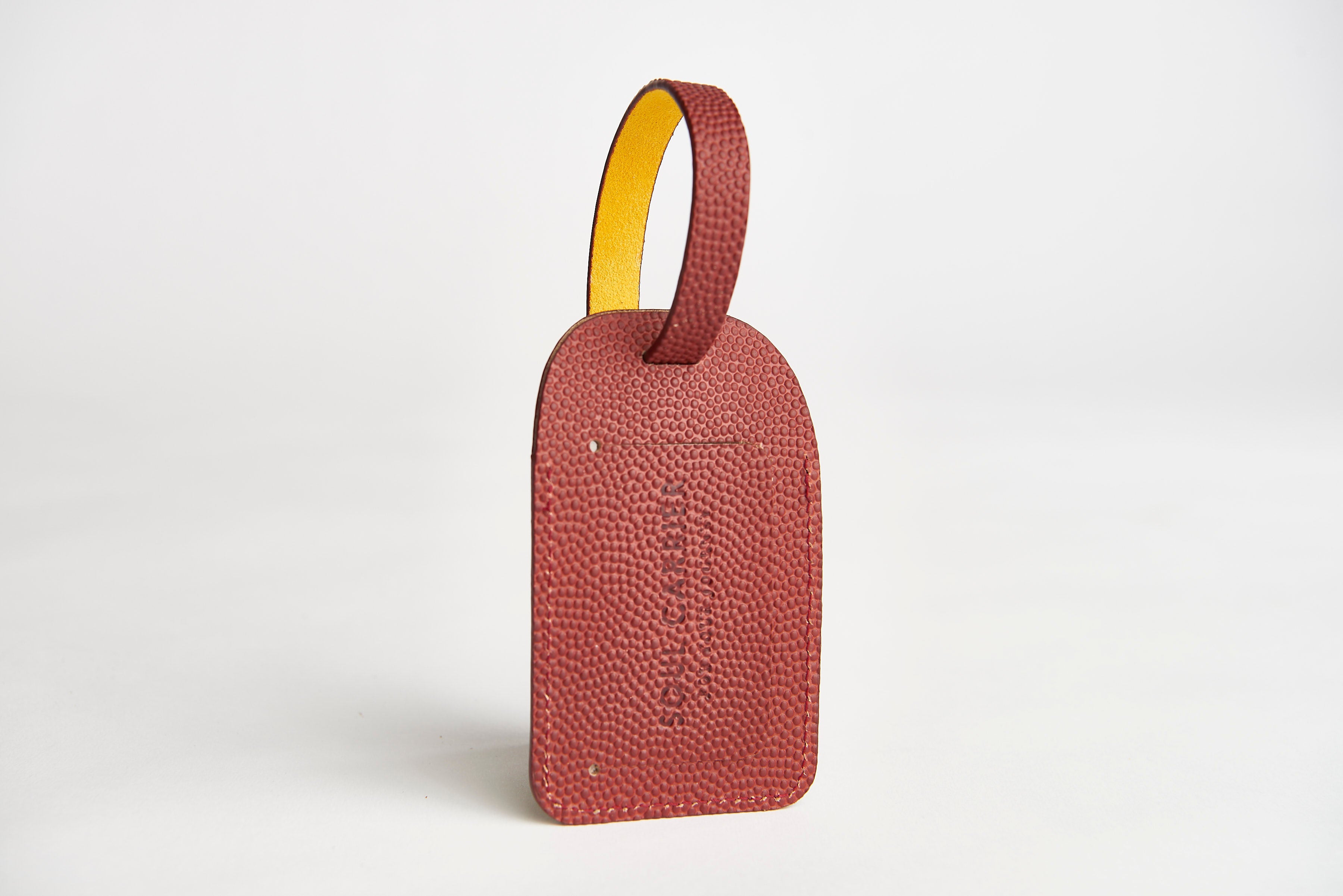 π ASU Football Leather Luggage Tag