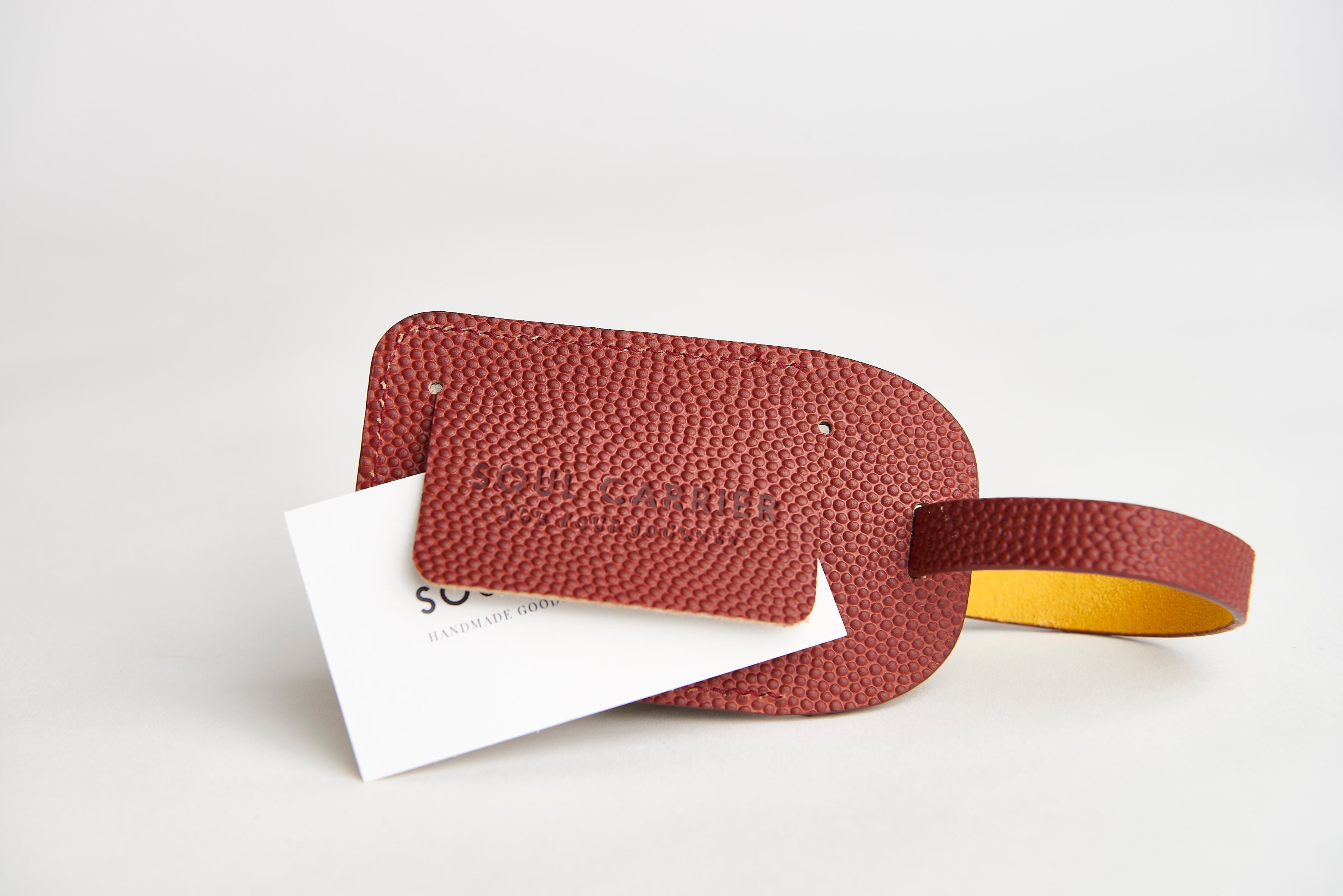 π ASU Football Leather Luggage Tag