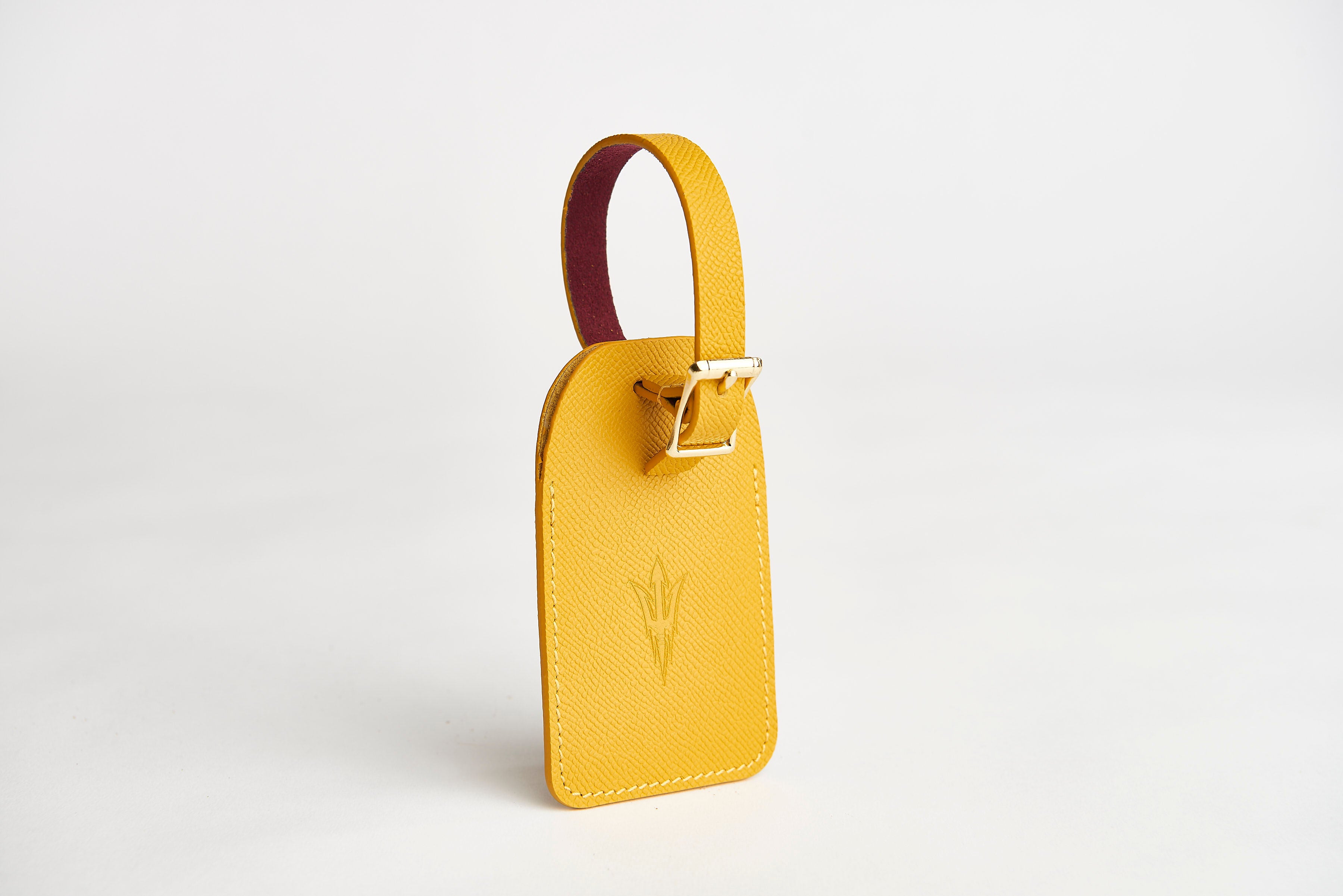 π‘ ASU Yellow Epsom Leather Luggage Tag