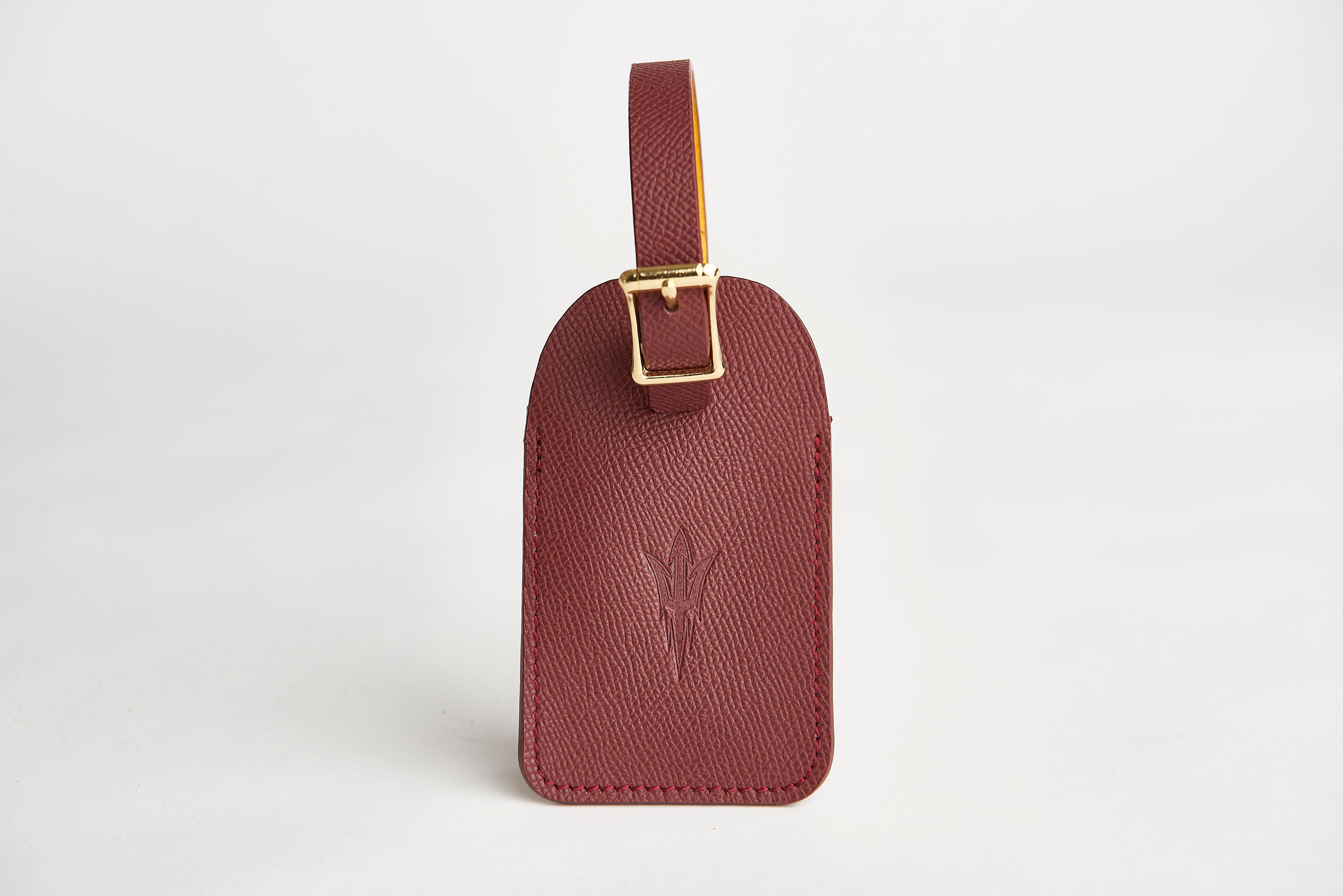 π΄ ASU Maroon Epsom Leather Luggage Tag