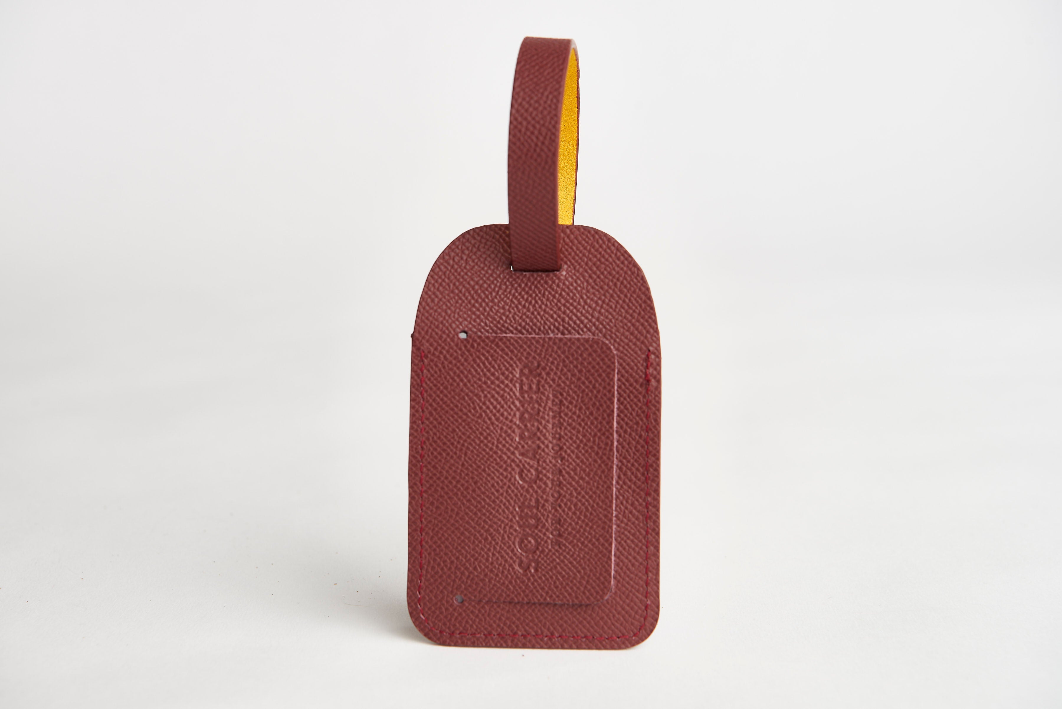 π΄ ASU Maroon Epsom Leather Luggage Tag
