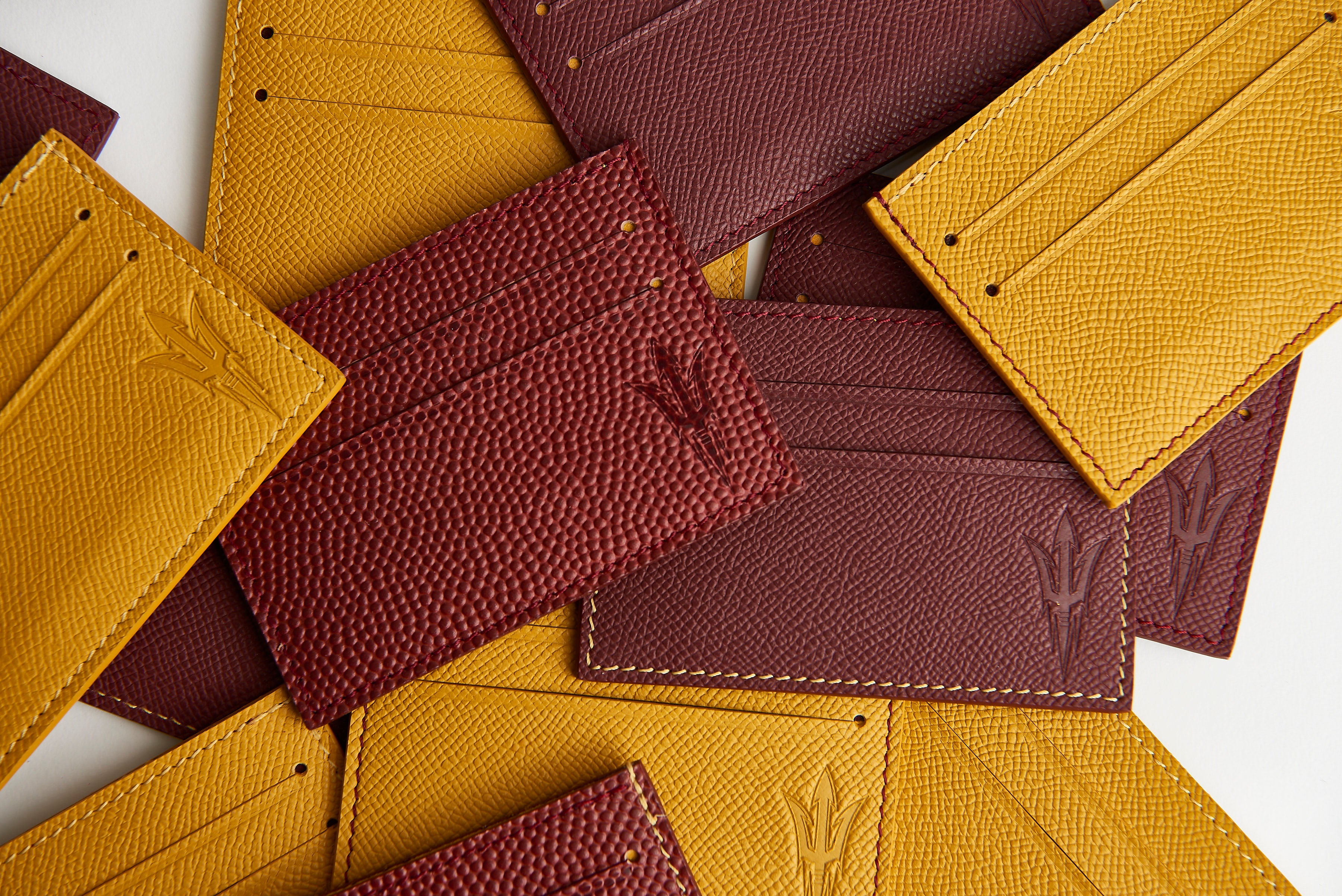 π΄ ASU Maroon Epsom Leather Card Case