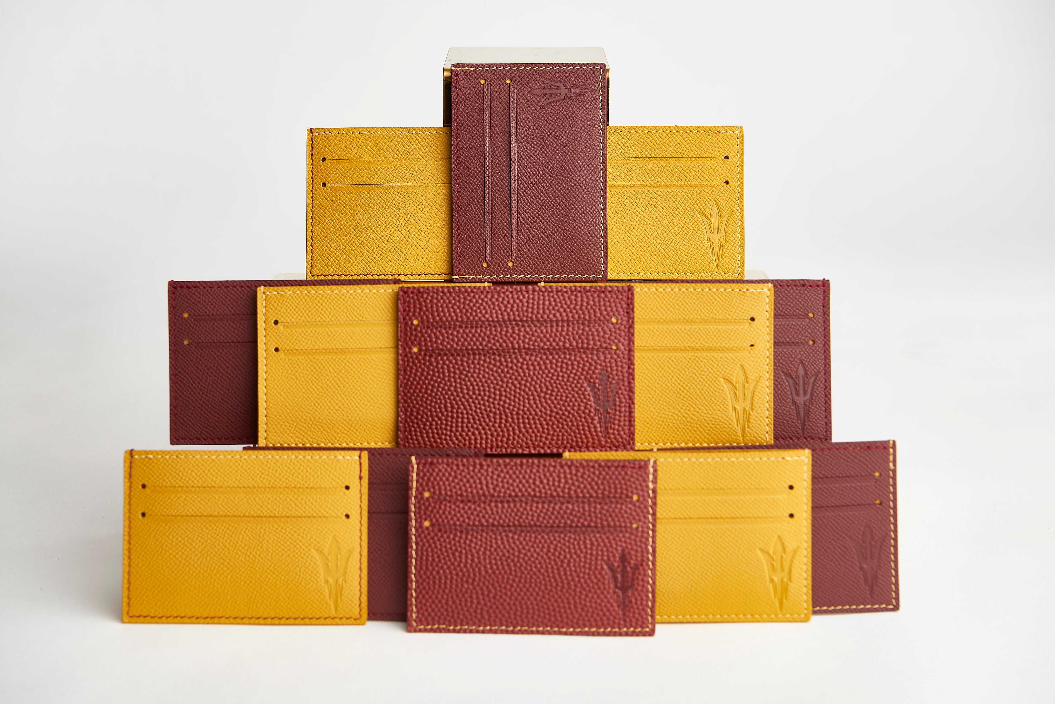 π΄ ASU Maroon Epsom Leather Card Case