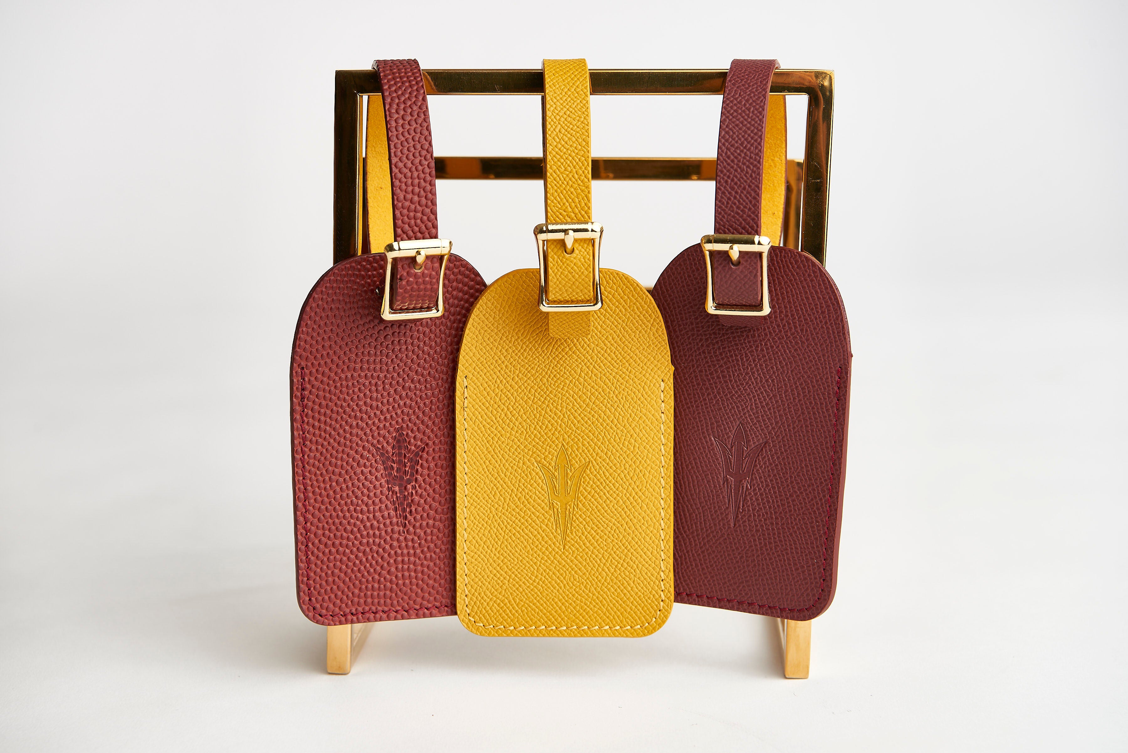 π ASU Football Leather Luggage Tag