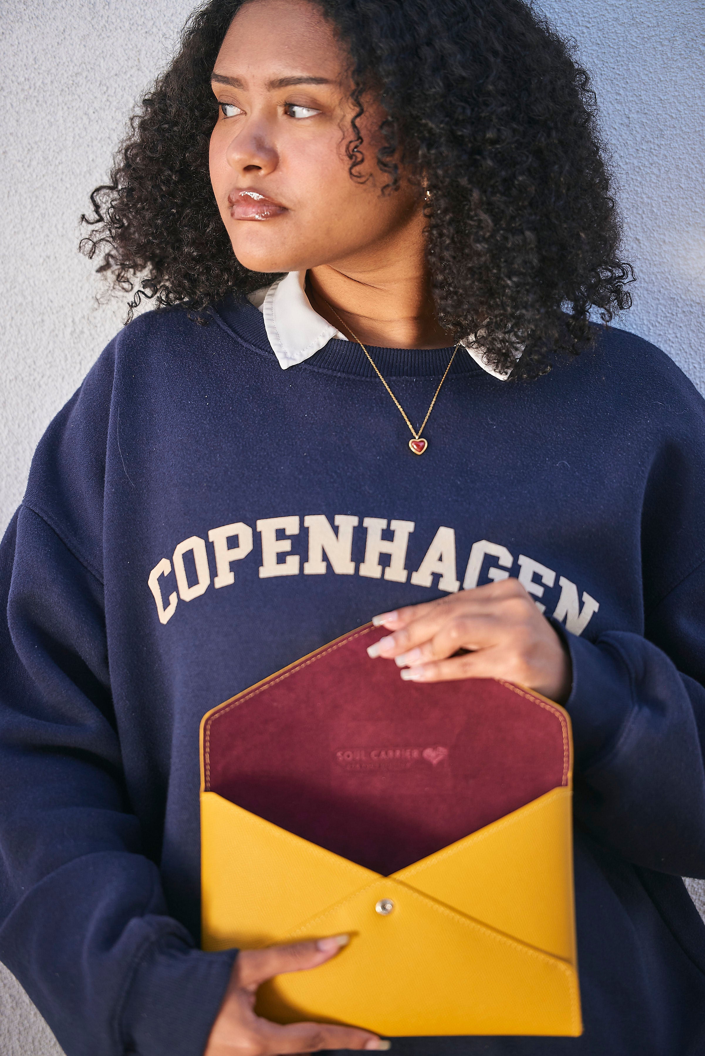 Soul Carrier x ASU Gold Epsom Leather Clutch