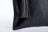 Black Full Grain Leather Clutch