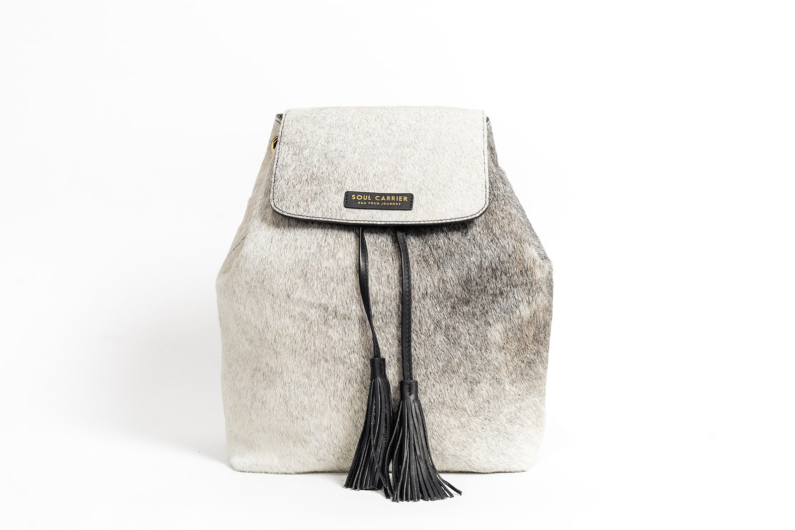 Black & White Cowhide Back Pack