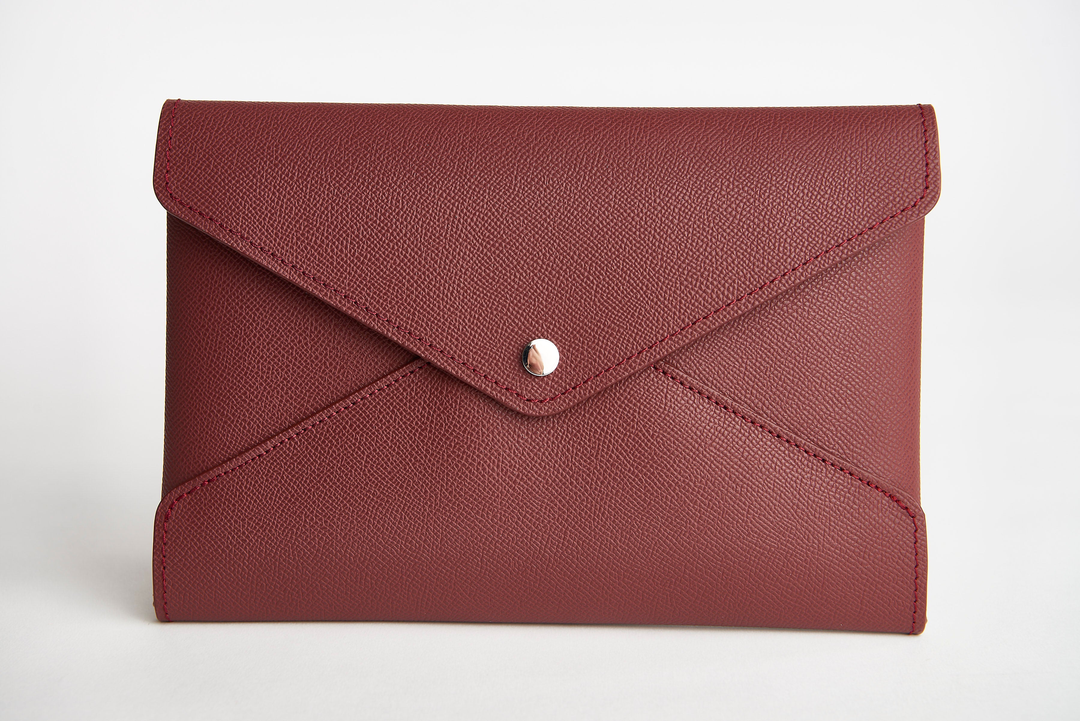 Soul Carrier x ASU Maroon Epsom Leather Clutch