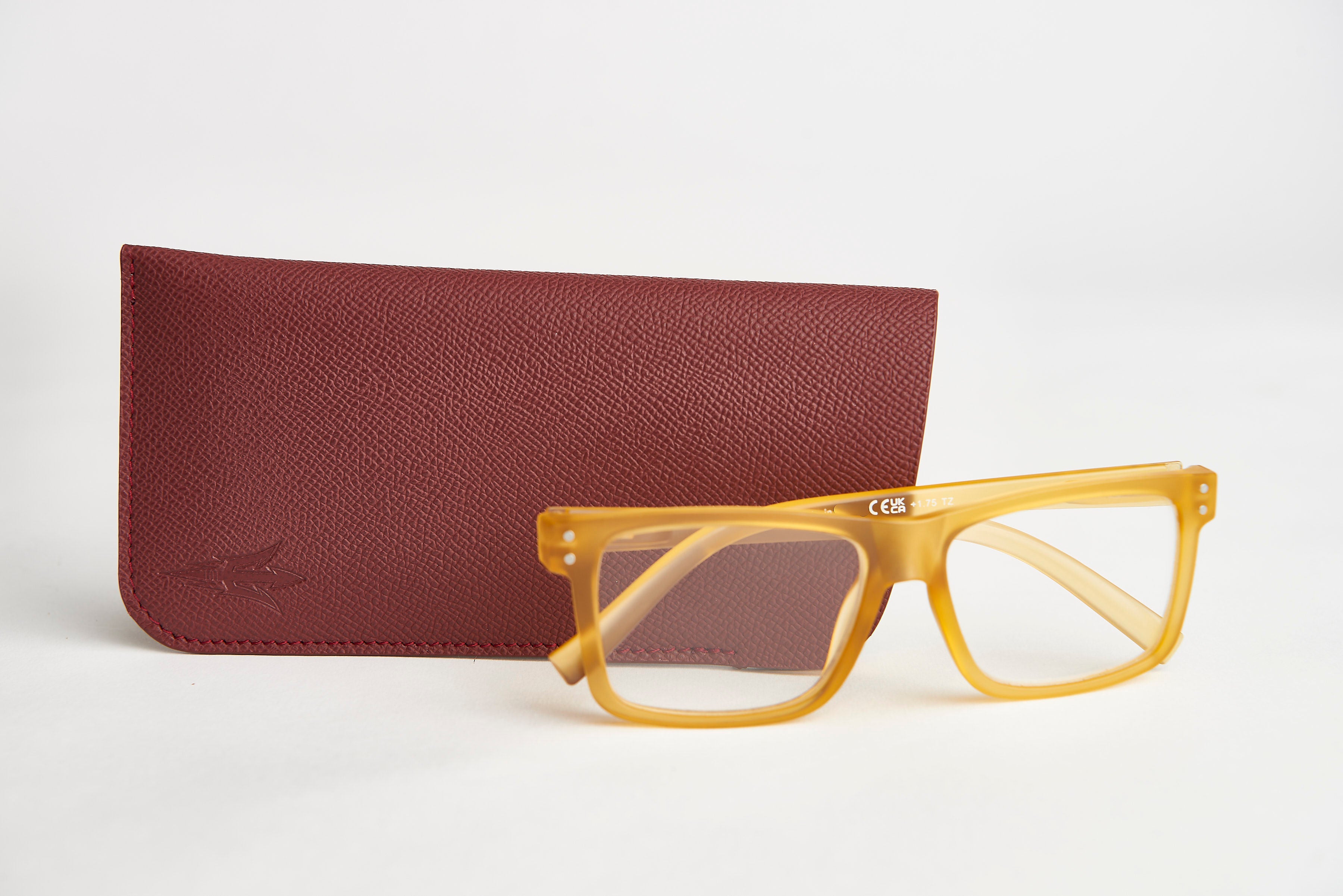 🔴 ASU Maroon Epsom Leather Sunglass Case Holder