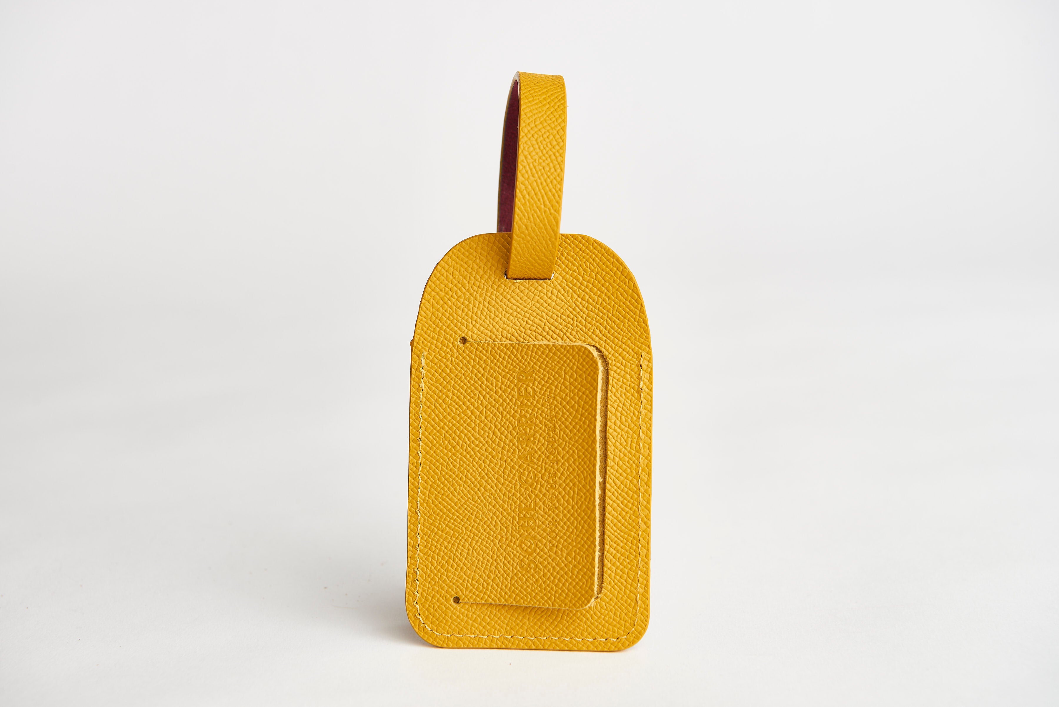 🟡 ASU Gold Epsom Leather Luggage Tag