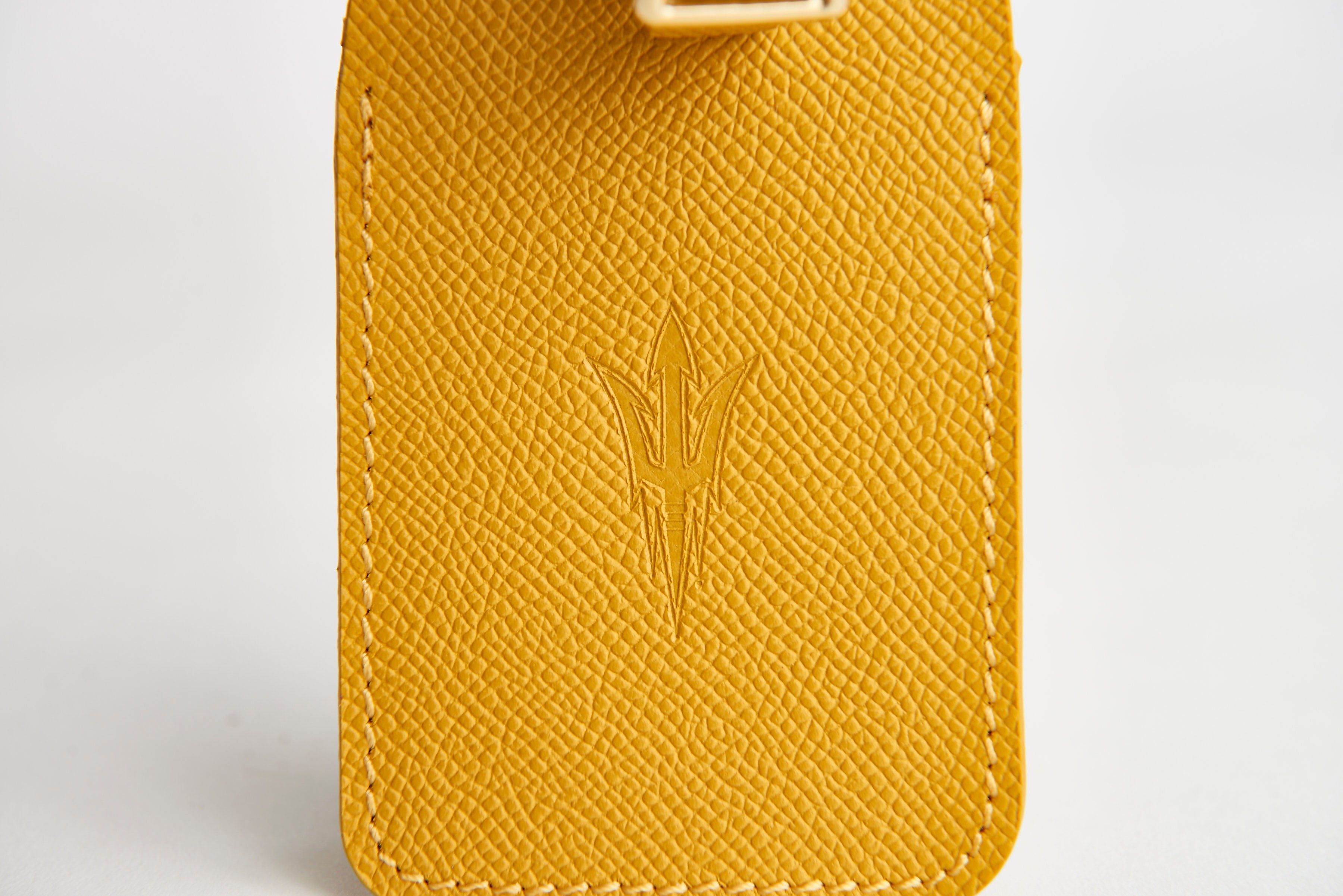 🟡 ASU Gold Epsom Leather Luggage Tag