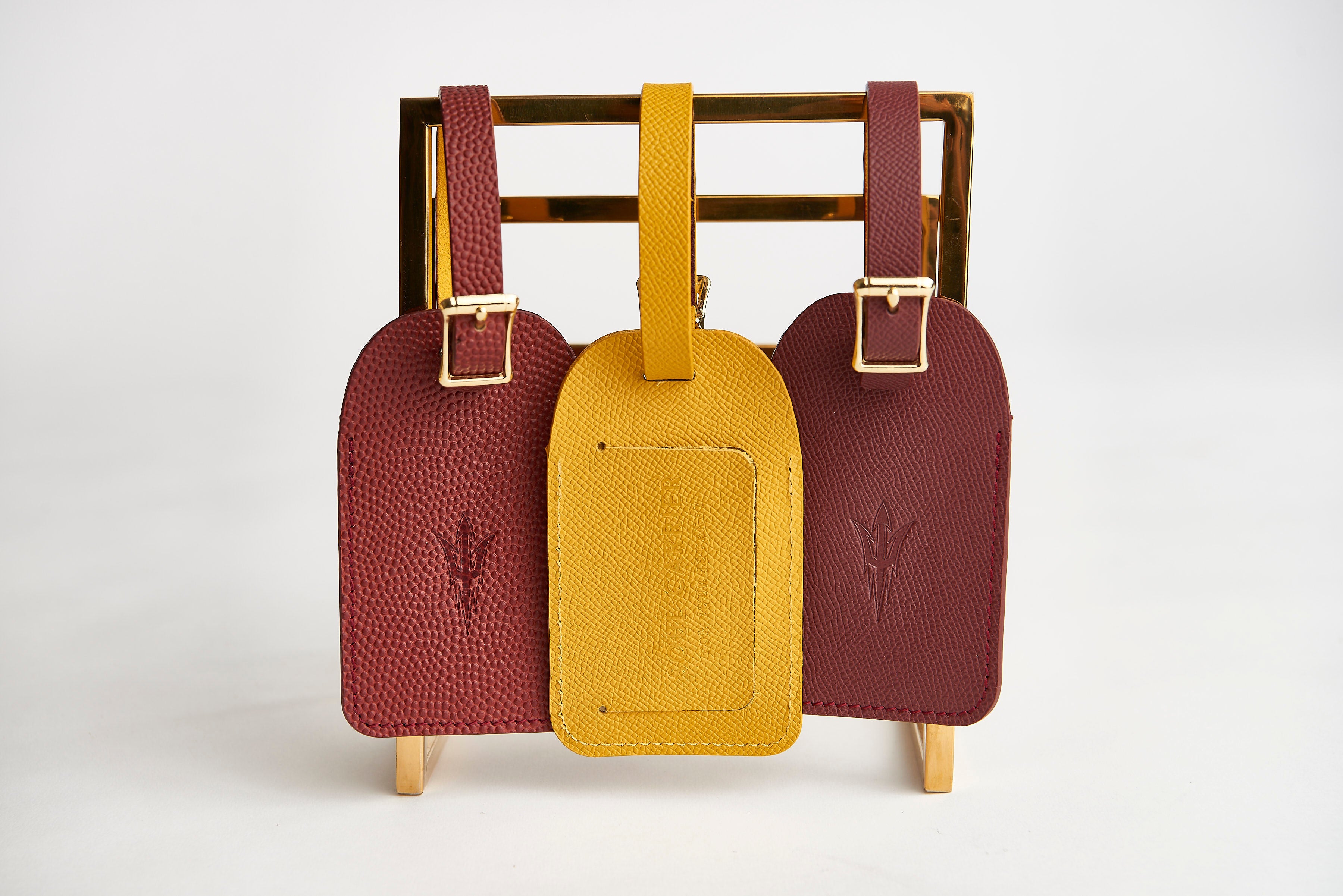 🏈 ASU Football Leather Luggage Tag