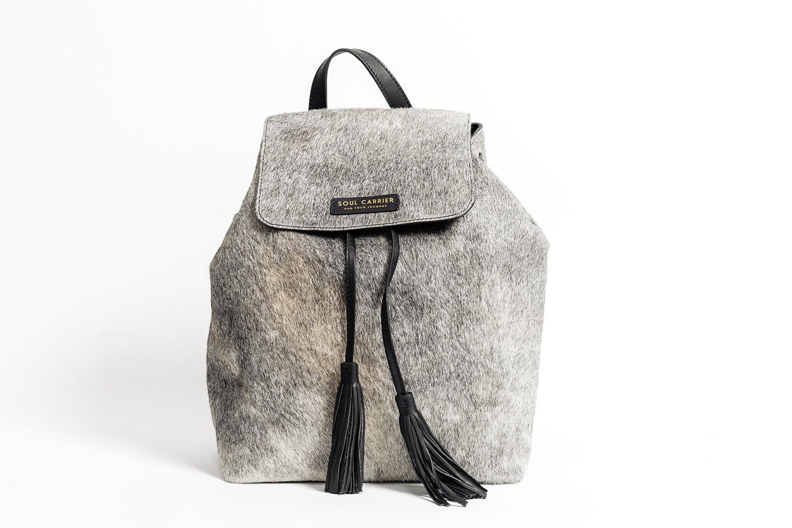 Black & White Cowhide Back Pack