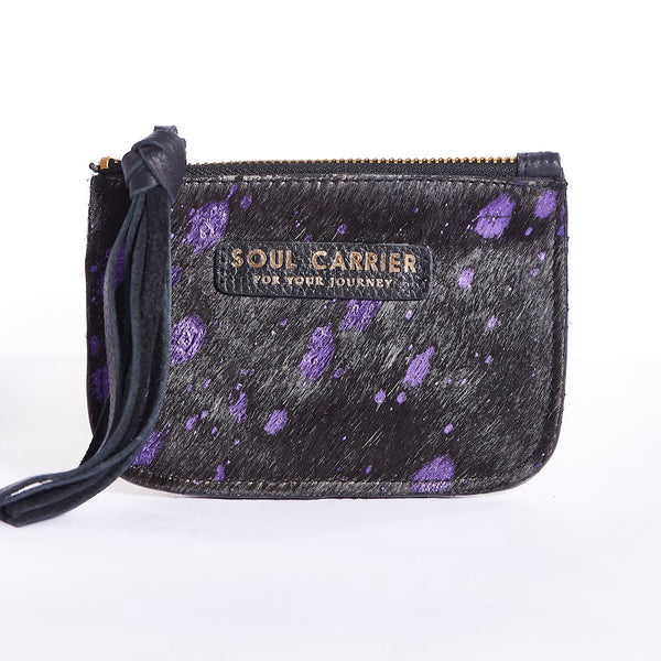 Desert Rain Purple on Black Cowhide Card Purse – SOUL CARRIER